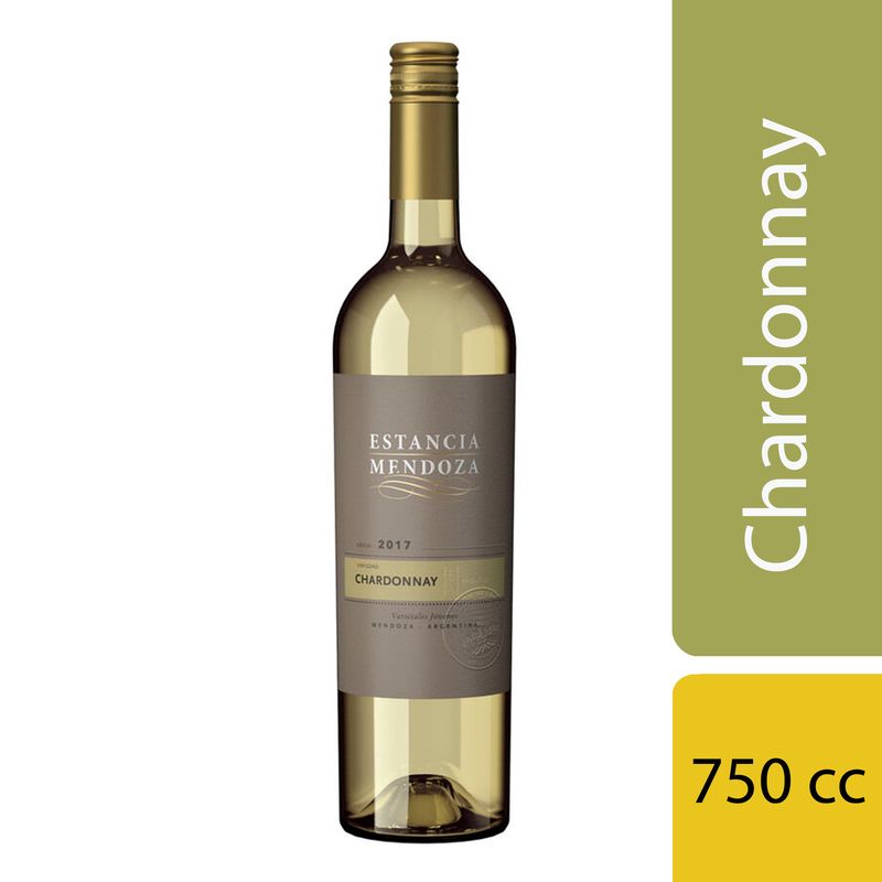 Vino blanco Chardonnay Estancia Mendoza 750 ml - Carrefour