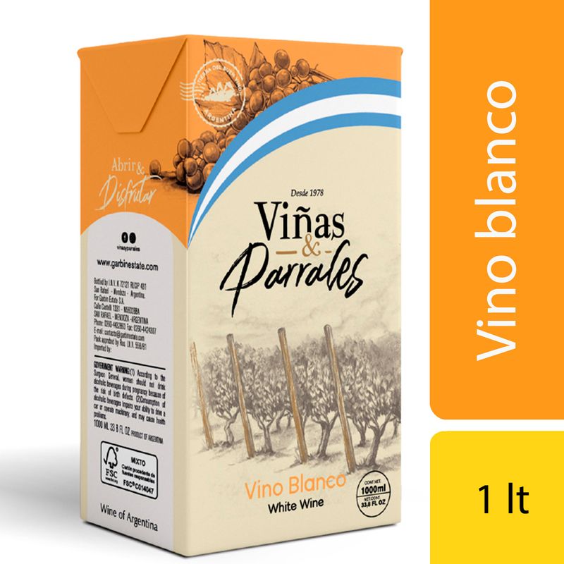 Vino blando Viñas y Parrales tetra 1 lt - Carrefour