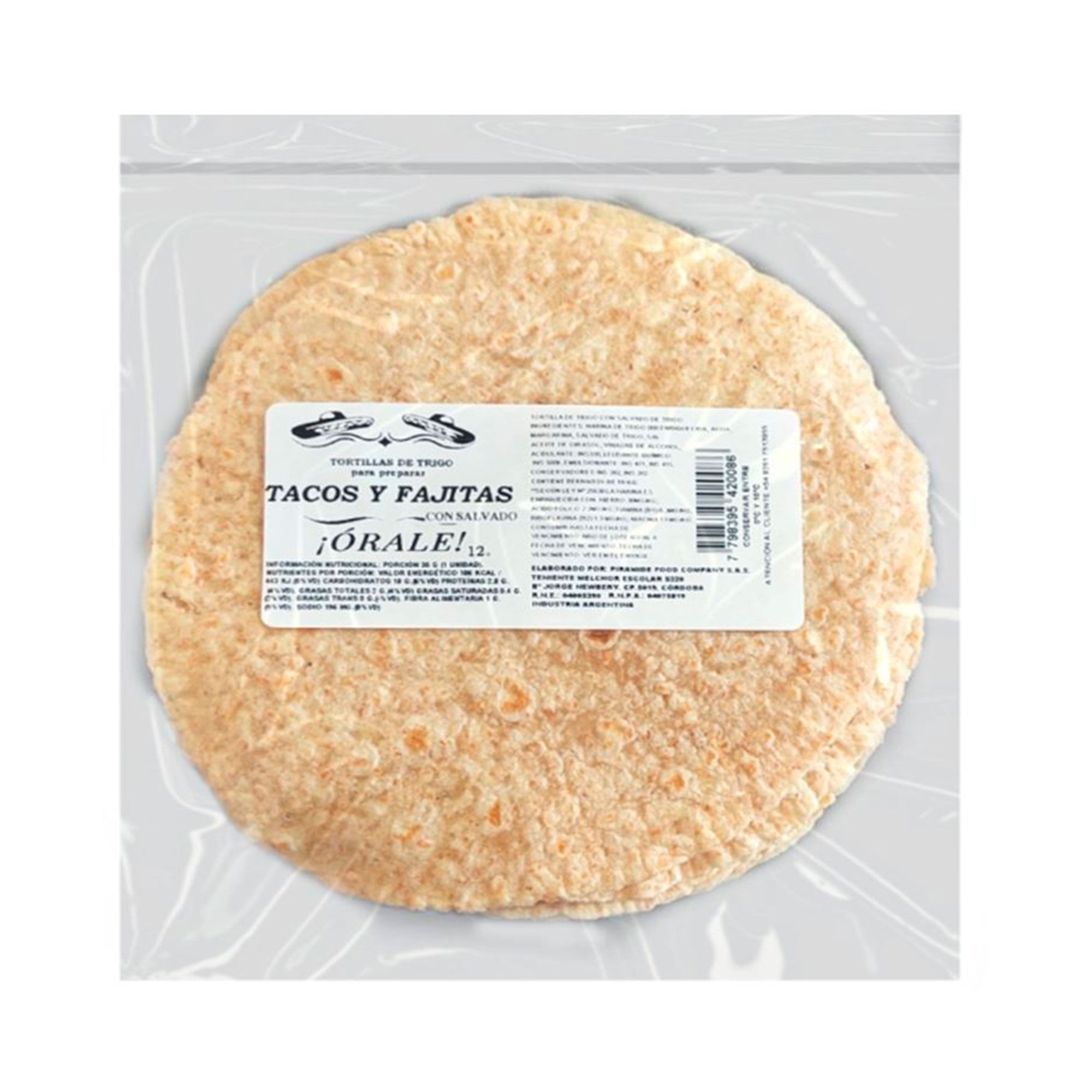 Tortillas de trigo con salvado de trigo x 12 uni Carrefour