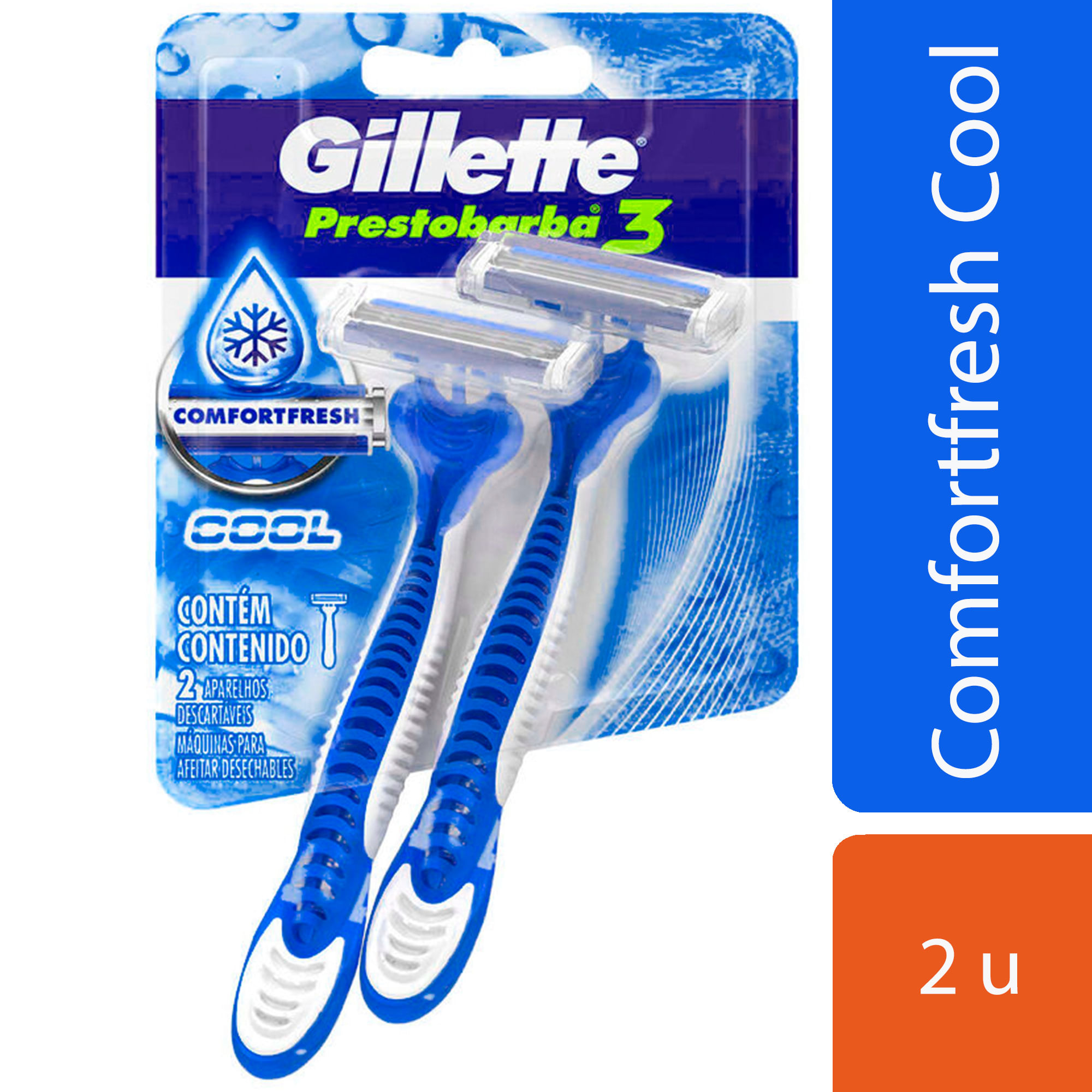 Máquina De Afeitar Prestobarba Gillette Azul 2 U