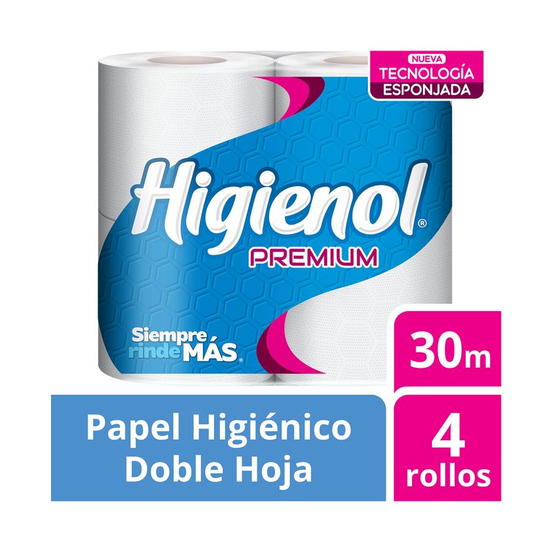 Papel Higiénico Higienol Premium Doble Hoja 30 Mts X 4 Uni Carrefour