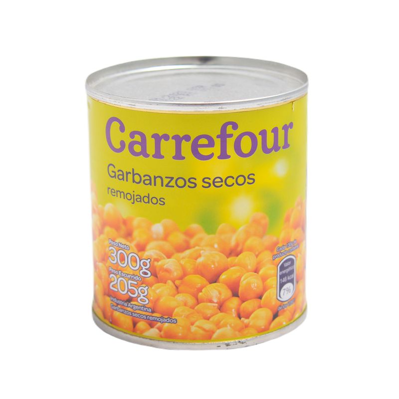 Garbanzos secos remojador Carrefour en lata 300 g. Carrefour