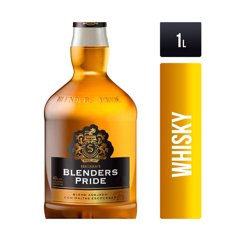 Whisky nacional Blenders pride en botella 1 lt. Carrefour