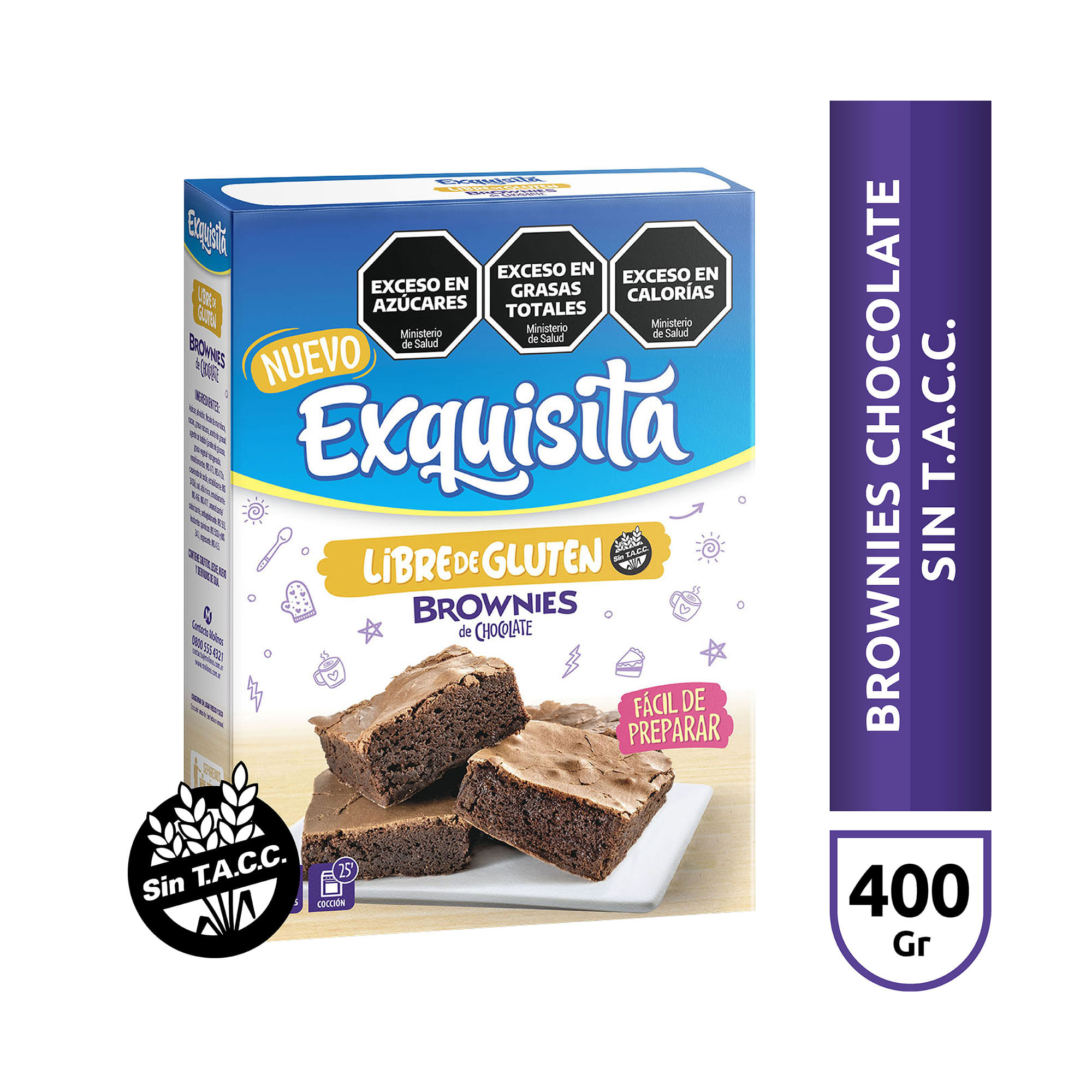 Premezcla Exquisita brownie sin TACC 400 g. - Carrefour