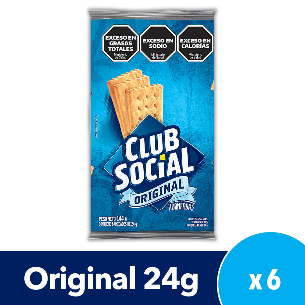 Galletitas crackers Club Social 6 x 24 g. - Carrefour