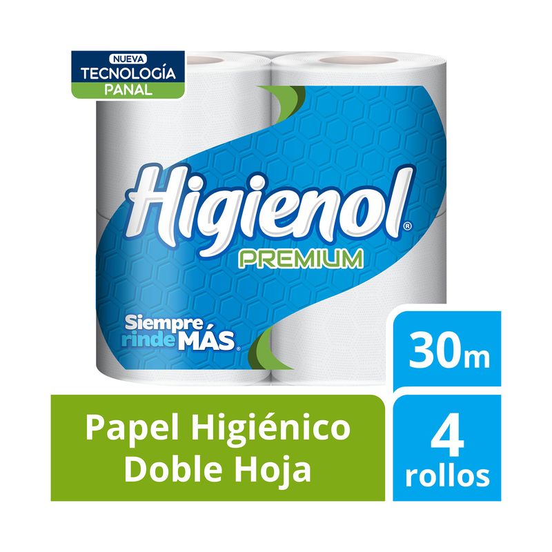 Papel Higiénico Higieniol Doble Hoja Premium X4 30 Mts Carrefour