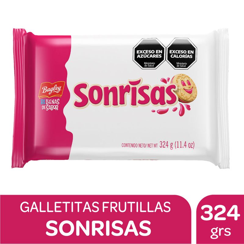 Galletitas frambuesa rell fruti Sonrisas 3 108 g