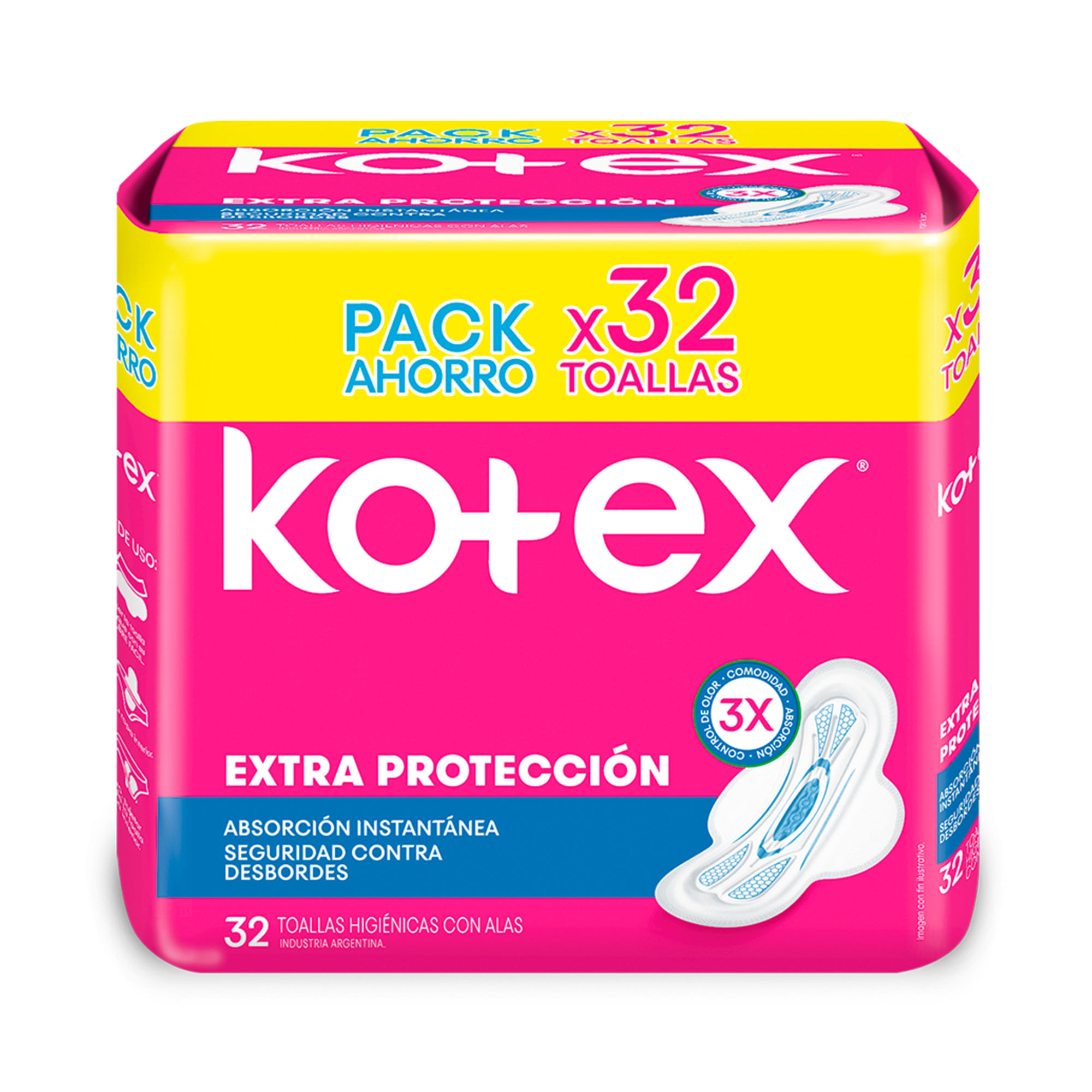 Kotex Toalla Femenina Normal con alas x 32
