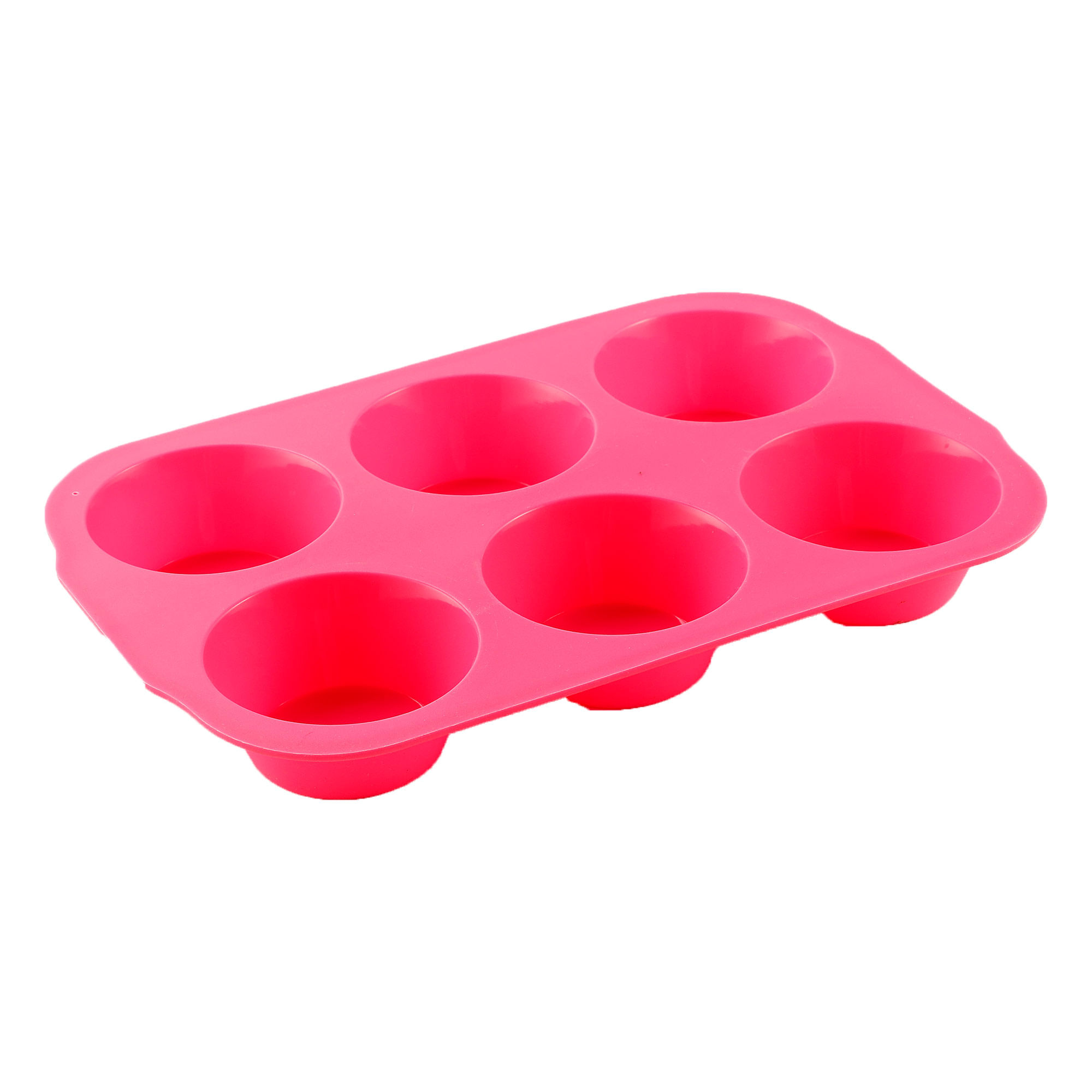 Molde Muffin X 6 Rosa Silicona T23 Carrefour 5978