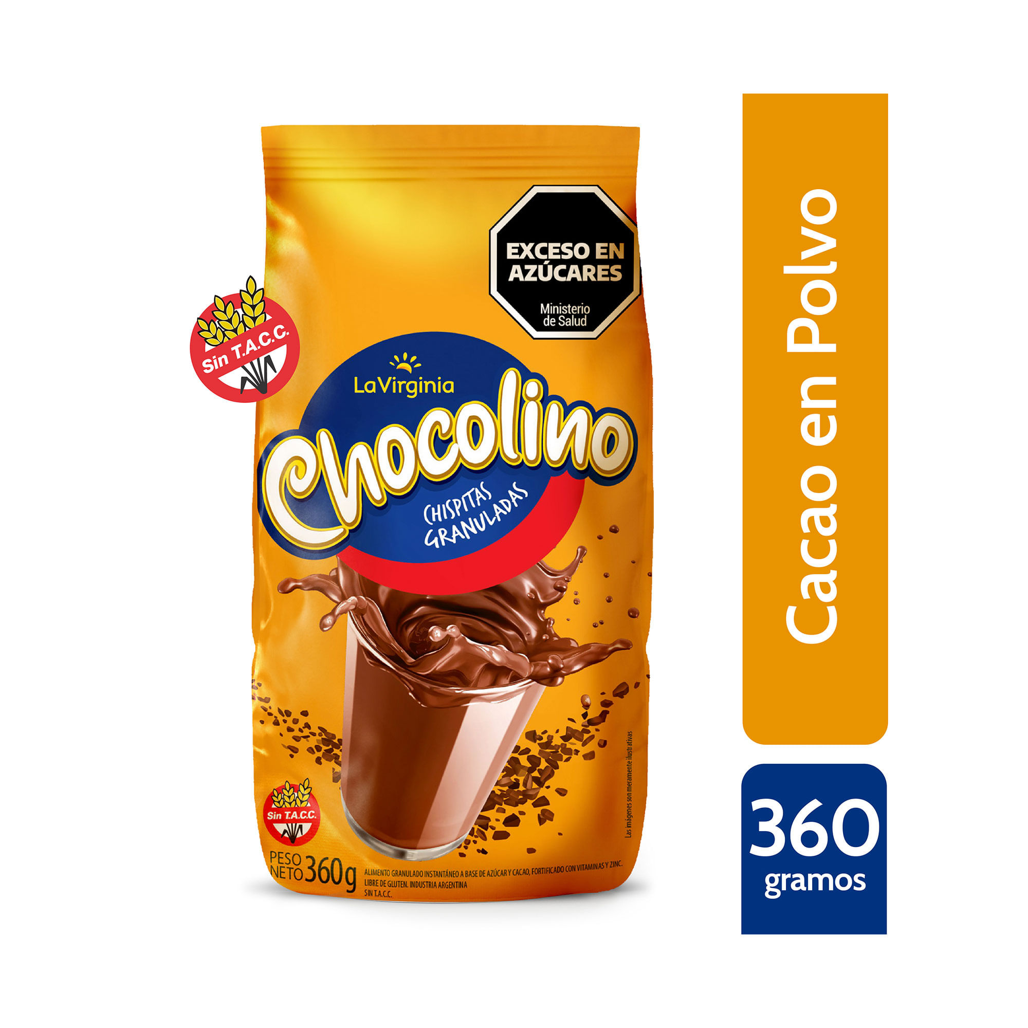 Cacao en polvo Chocolino bolsa 360 g. Carrefour