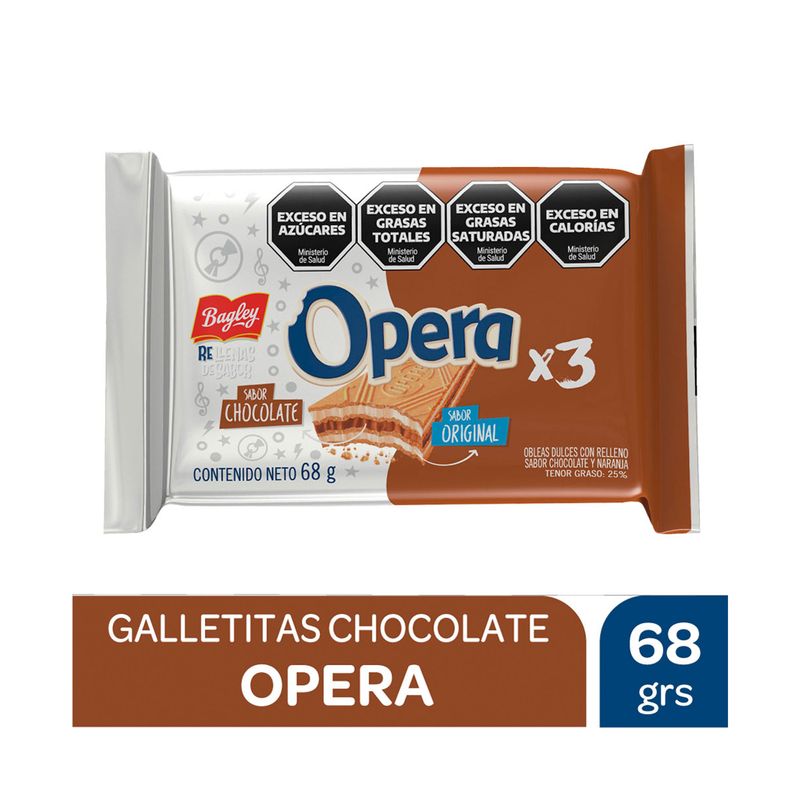 Obleas Ópera Rellenas Con Chocolate Triple 68 G. - Carrefour