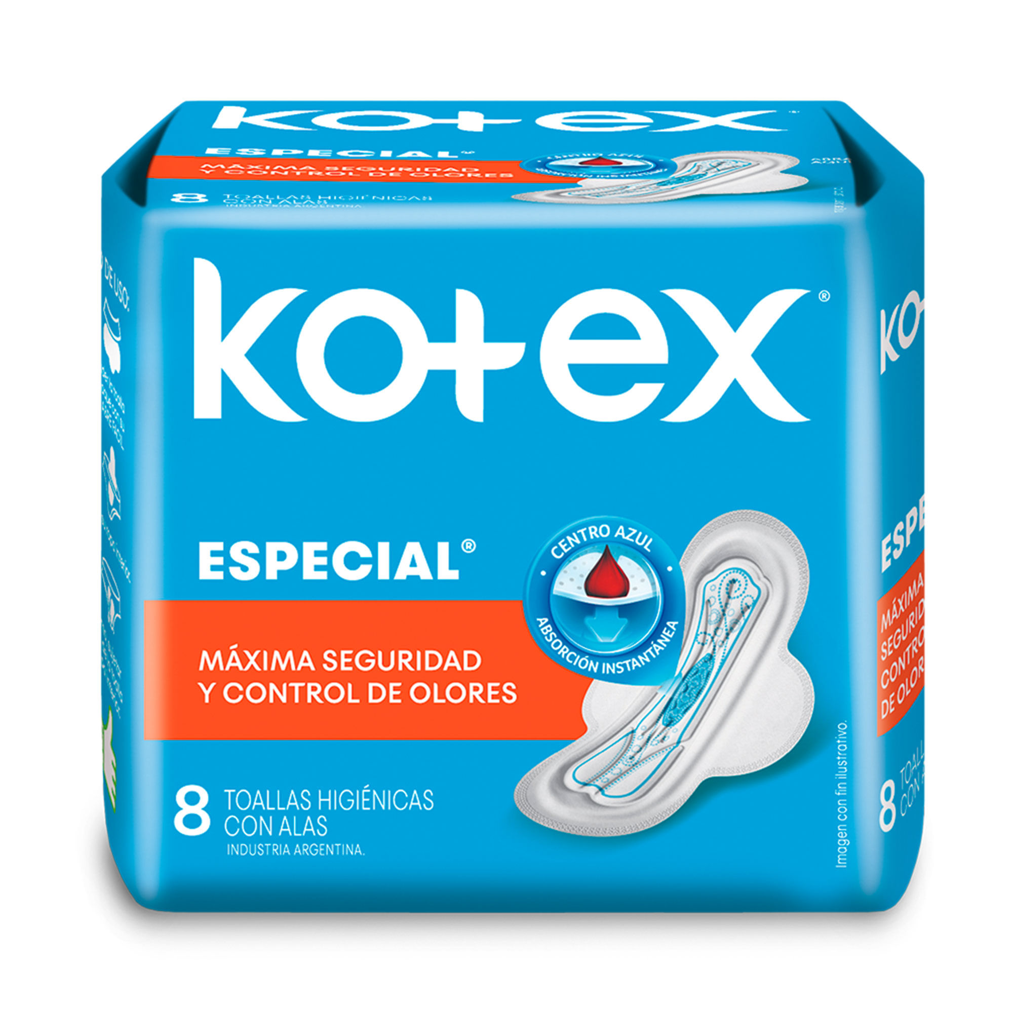 Toalla femenina Kotex especial 8 uni Carrefour