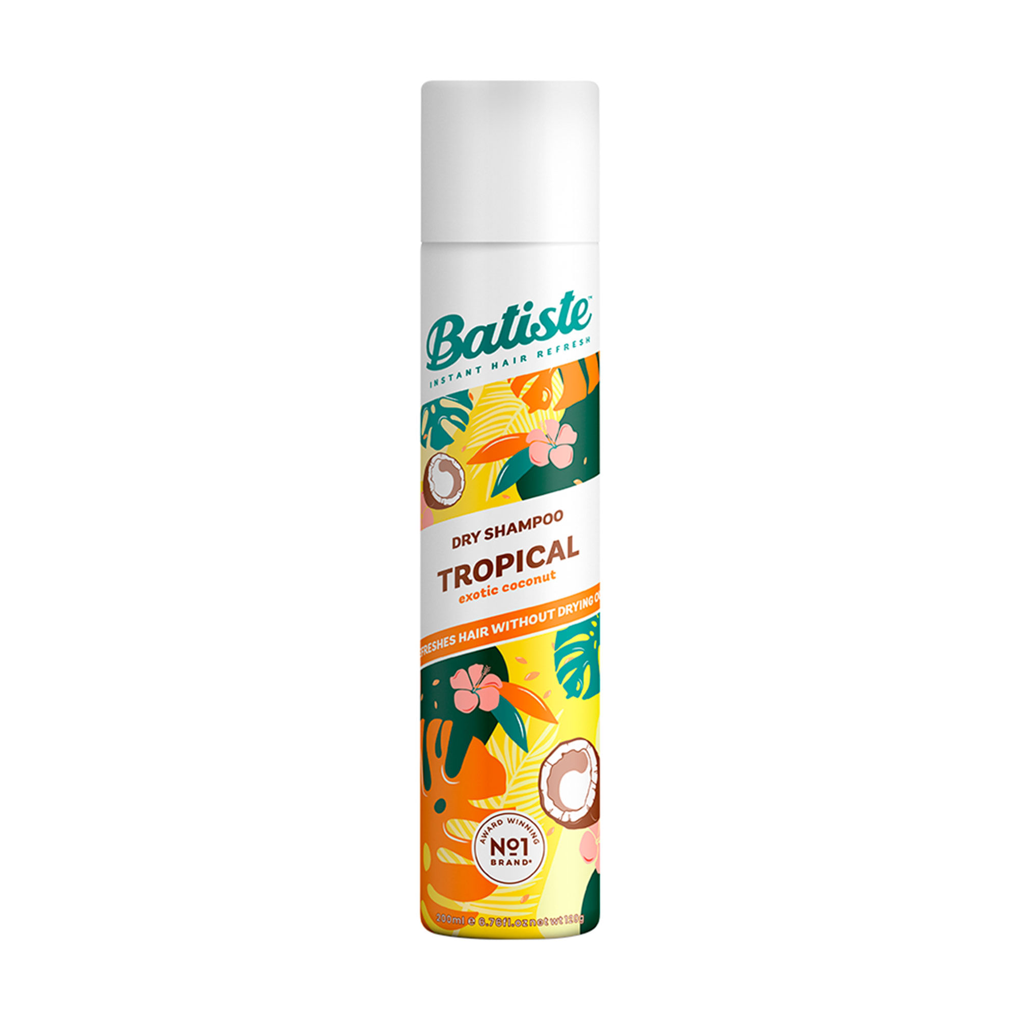 Shampoo seco en aerosol Batiste tropica 200 cc. Carrefour