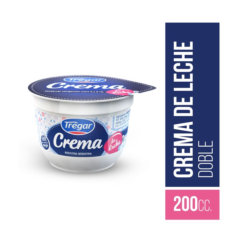 Crema de leche Tregar doble pote 200 g. Carrefour
