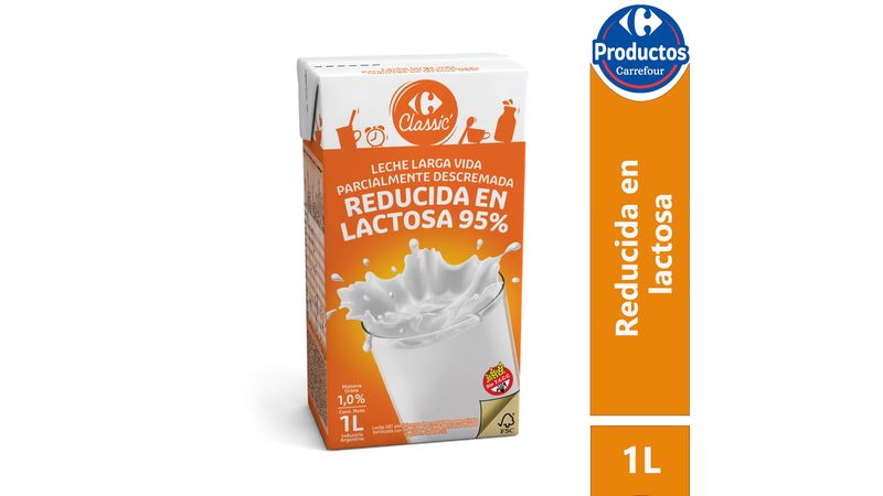 Leche sin lactosa desnatada - Carrefour - 1 l