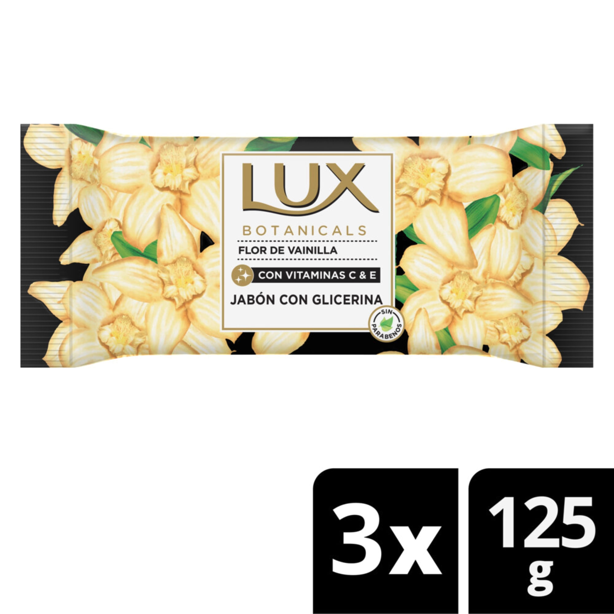 Jabón De Tocador Lux Flor Vainilla X3 125 G Carrefour 7435