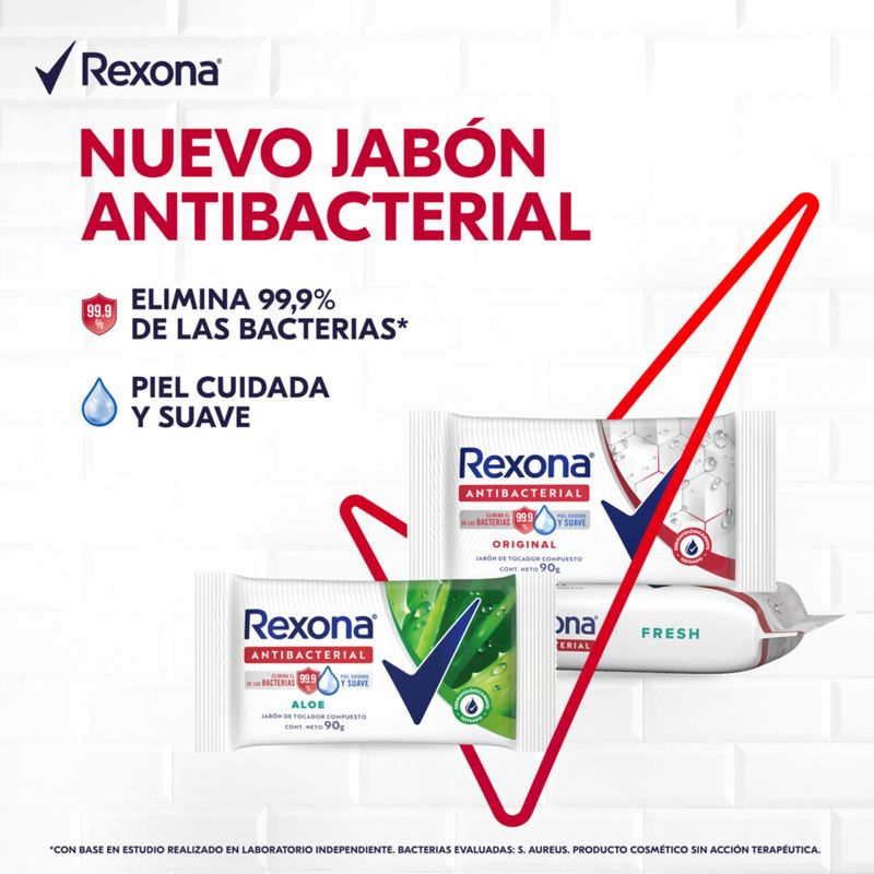 Jabón De Tocador Rexona Antibacterial Fresh 90 G Carrefour 4468