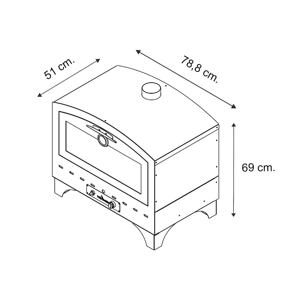 Horno a gas de mesada simil horno de barro Tromen Tango 780 Carrefour