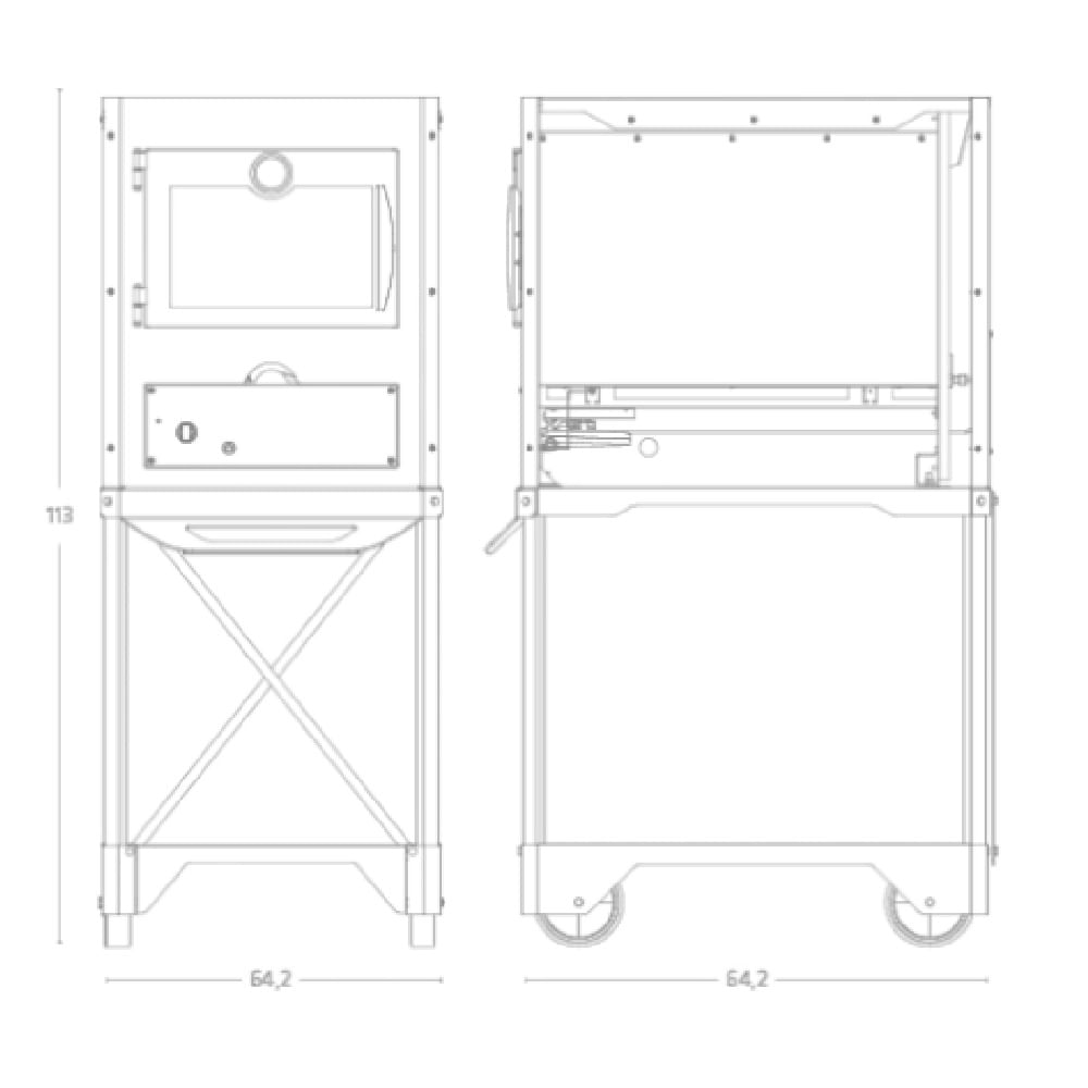 Horno a gas simil horno de barro Tromen TRHG con base Carrefour