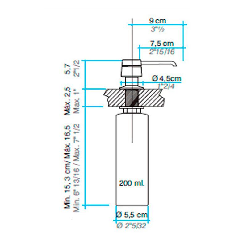 Dosificador dispenser detergente redondo Johnson APIDO Carrefour