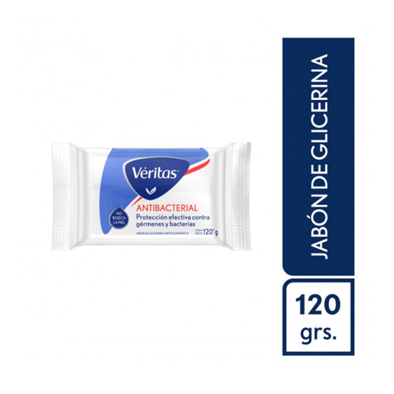 Jabón Antibacterial Veritas Glicerina 120 G Carrefour 9625