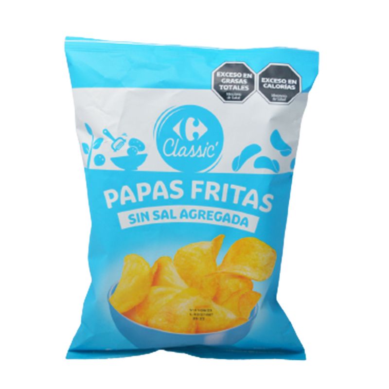 Papas Fritas Sin Sal Carrefour Classic 90 G Carrefour 6295