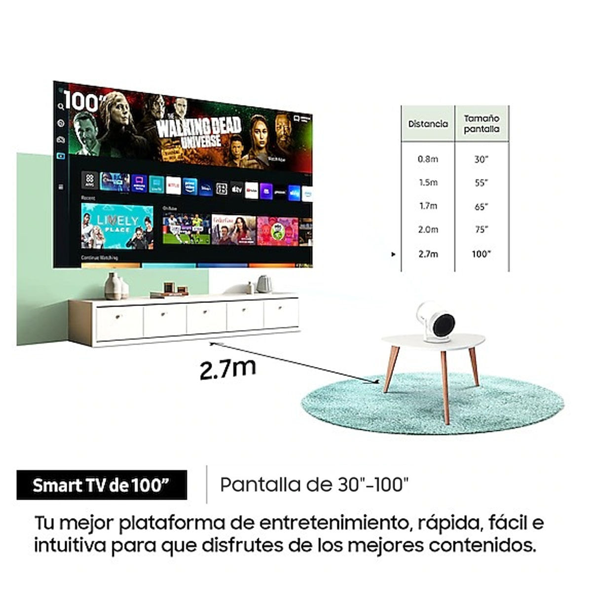 Smart TV The FreeStyle - Proyector portable 30-100 (pulgadas