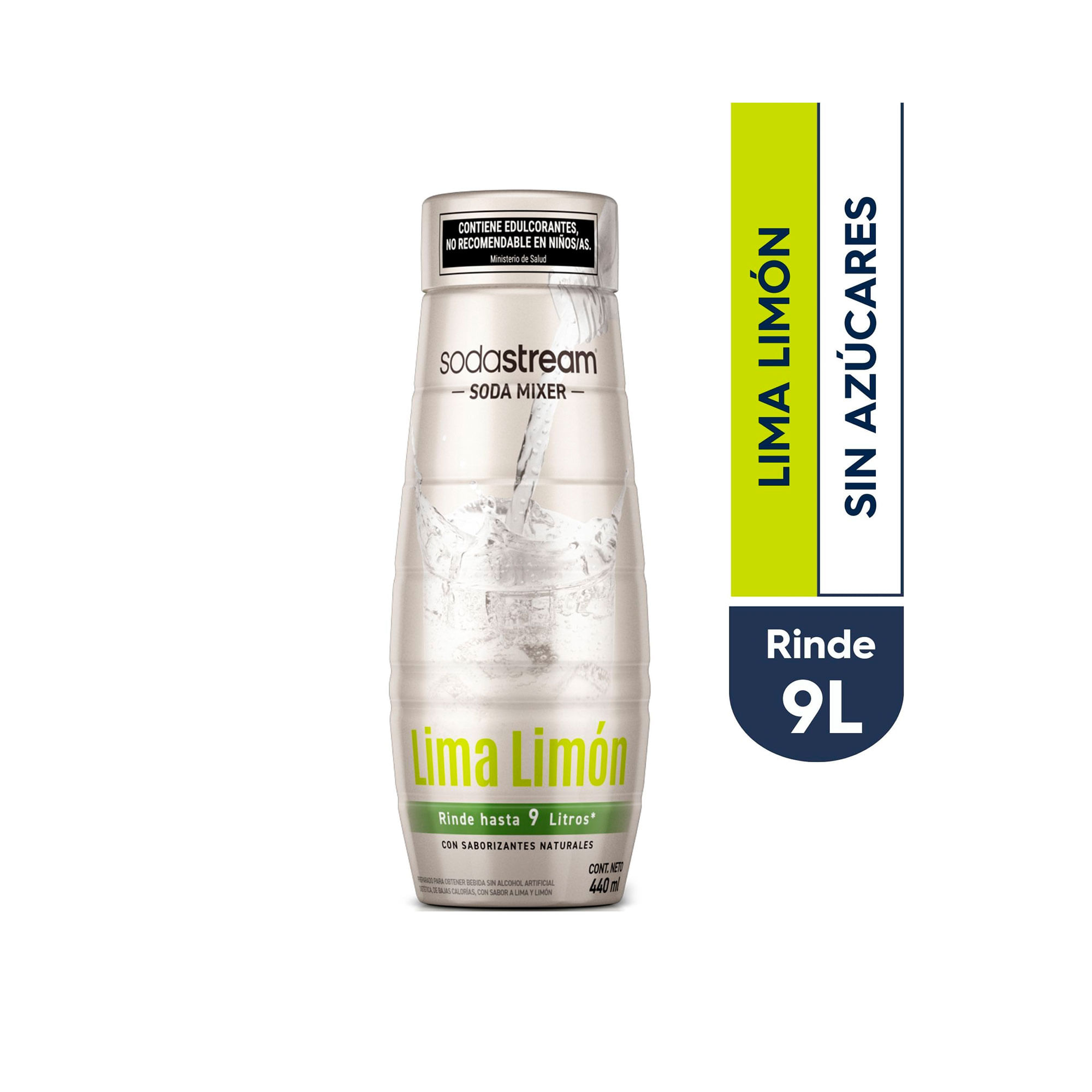 Bebida conc sin alcohol Sodastream lima limón 440 cc. - Carrefour