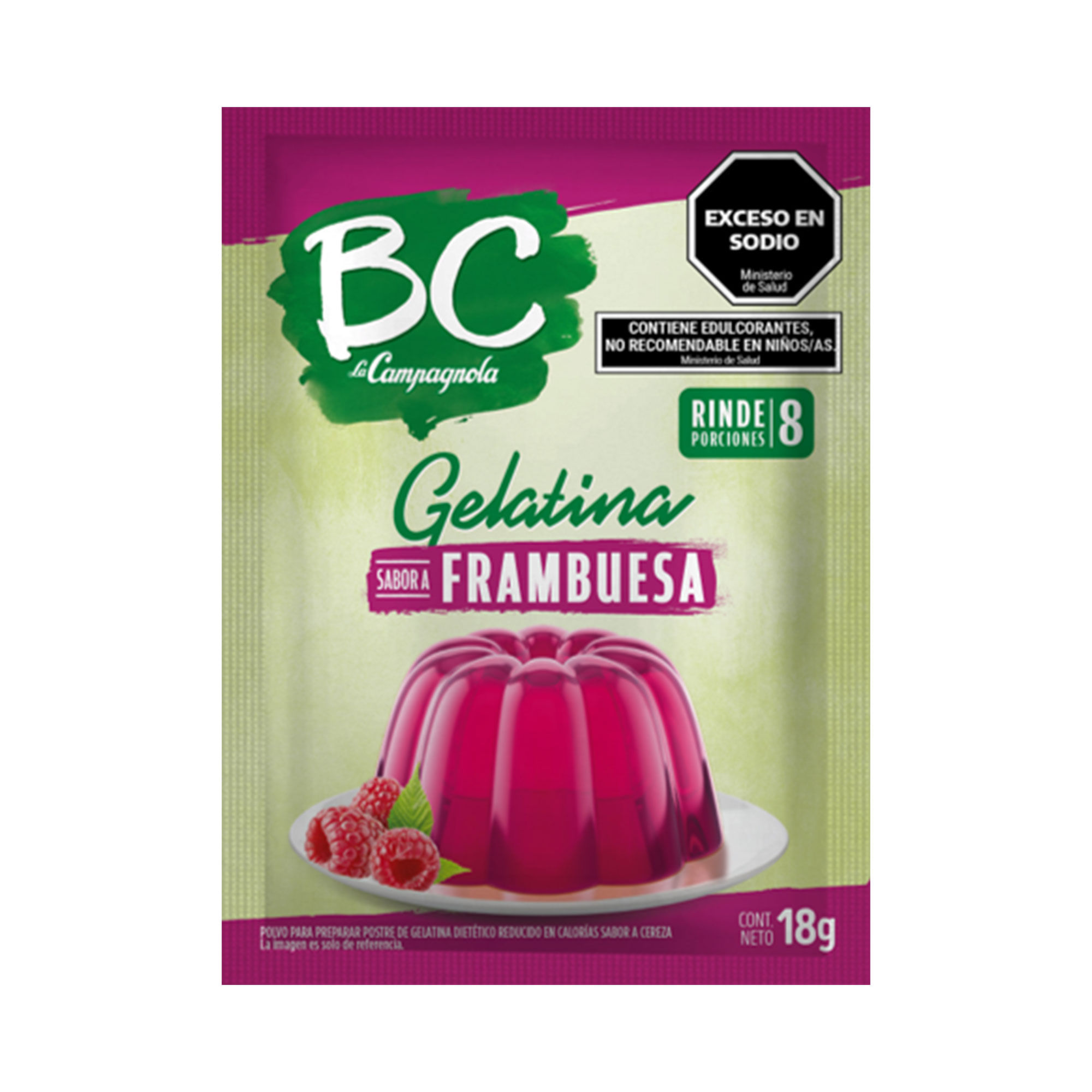 Gelatina Light BC Frambuesa 18 G. - Carrefour