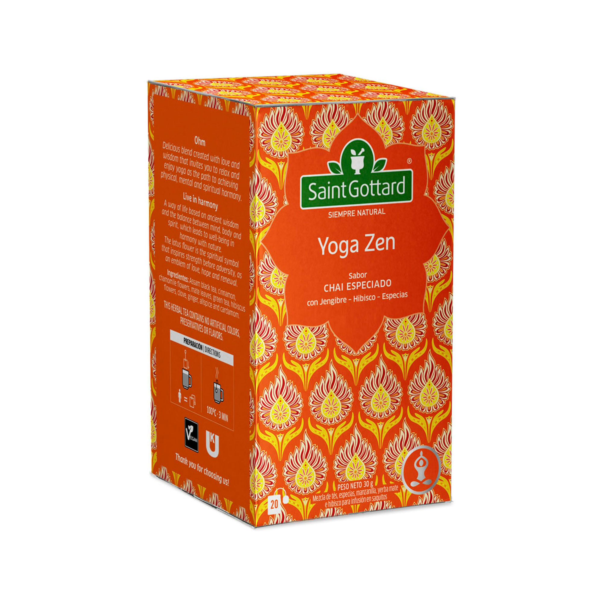 Té Saint gottard yoga zen 20 uni Carrefour