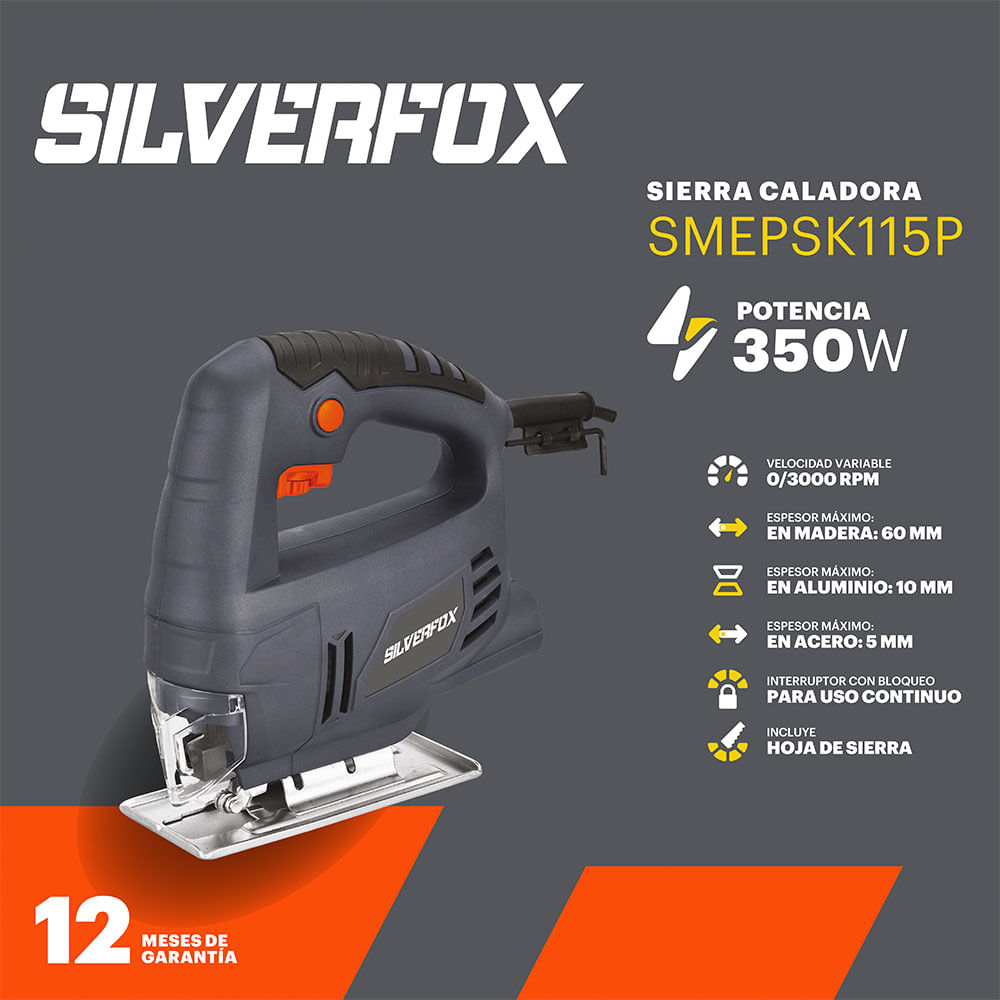 Sierra Caladora Potencia 350W 220v Silverfox - Tienda Newsan