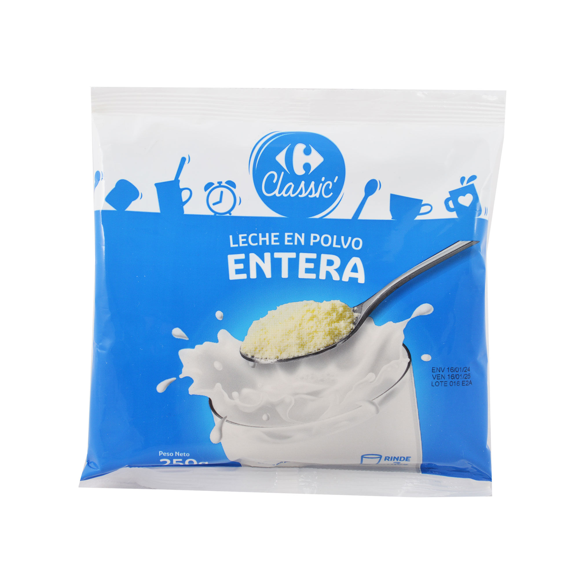 Sirvana | Leche En Polvo Entera Carrefour Classic Pouch 250 G.