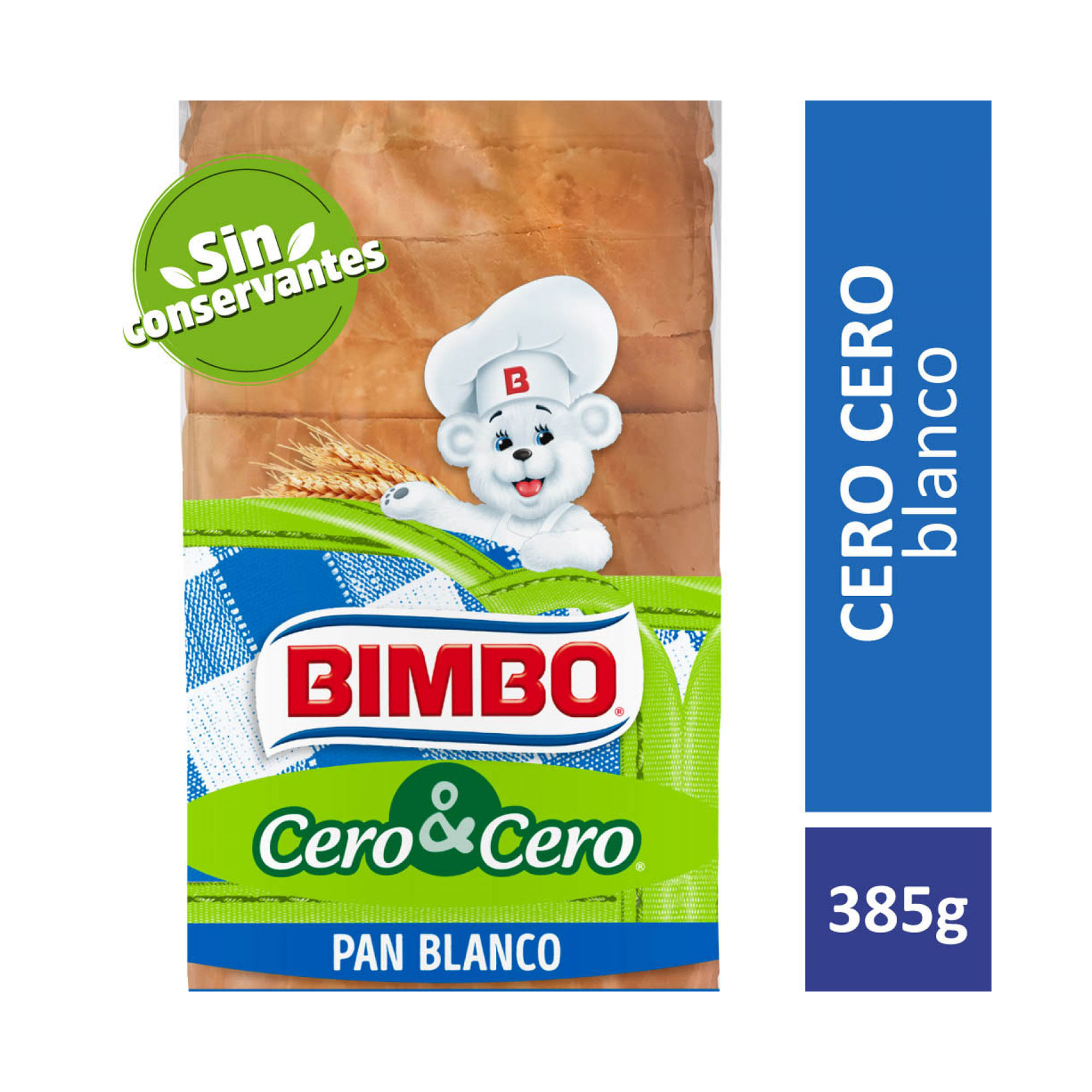 Pan blanco Bimbo cero cero en bolsa 385 g. Carrefour