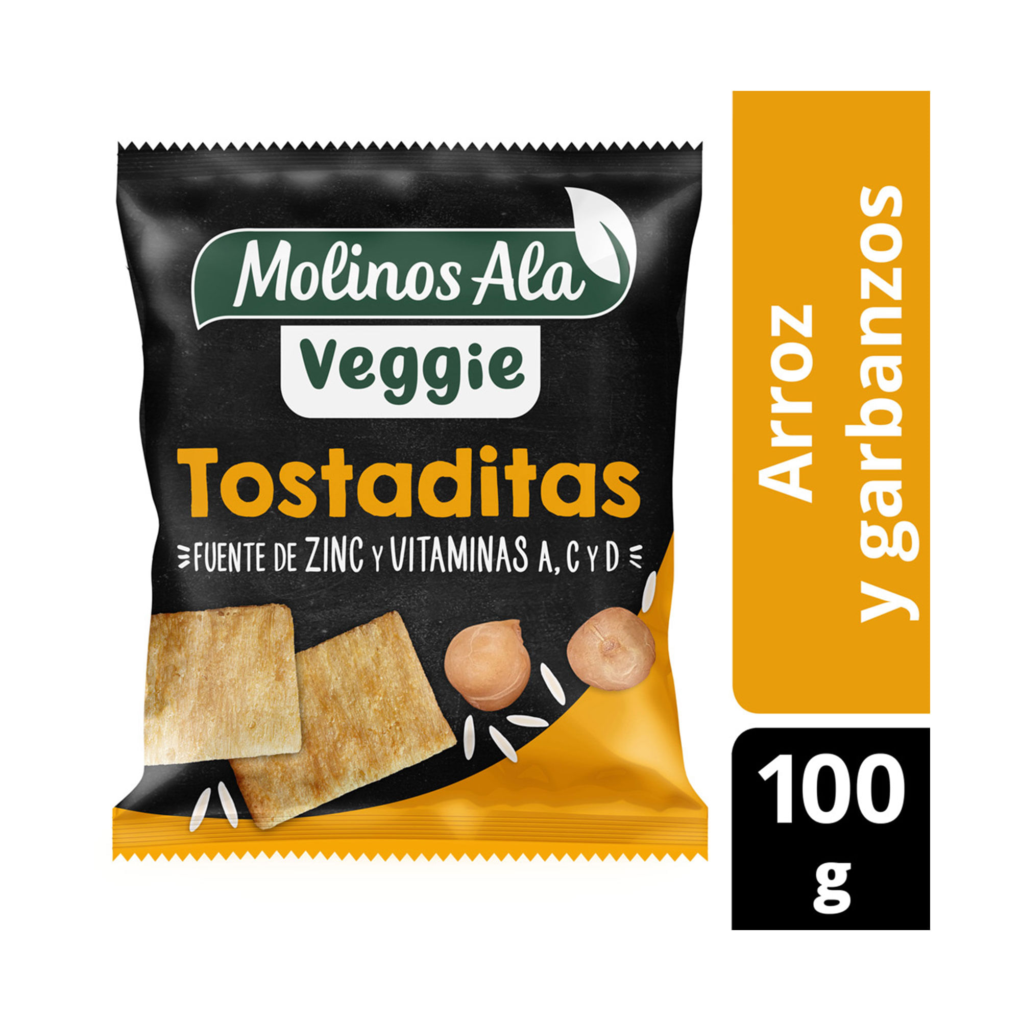 Tostadas veggie Molinos Ala arroz garb 100 g. - Carrefour