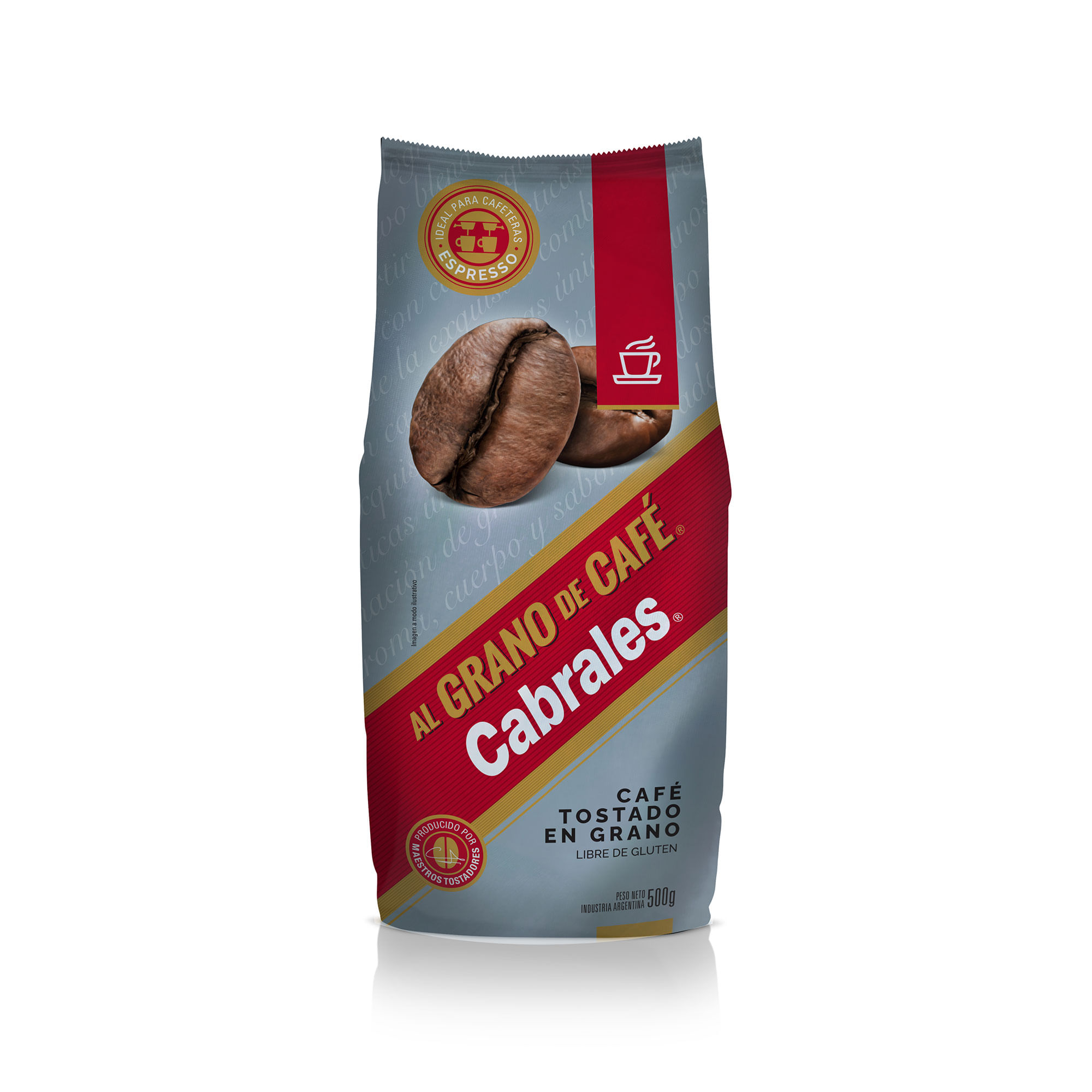 Café en granos tostado Cabrales en bolsa 500 Carrefour