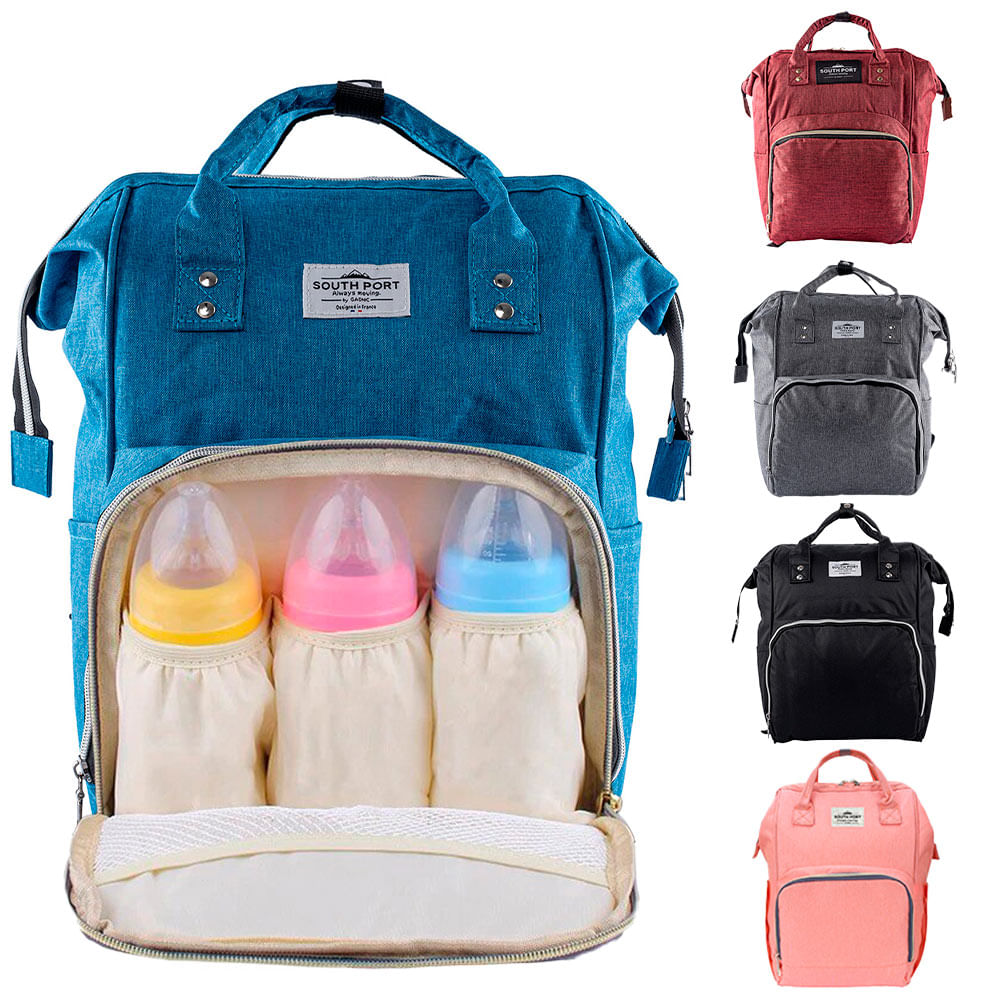Mochila Maternal Azul South Port S46 By Gadnic Porta Mamaderas