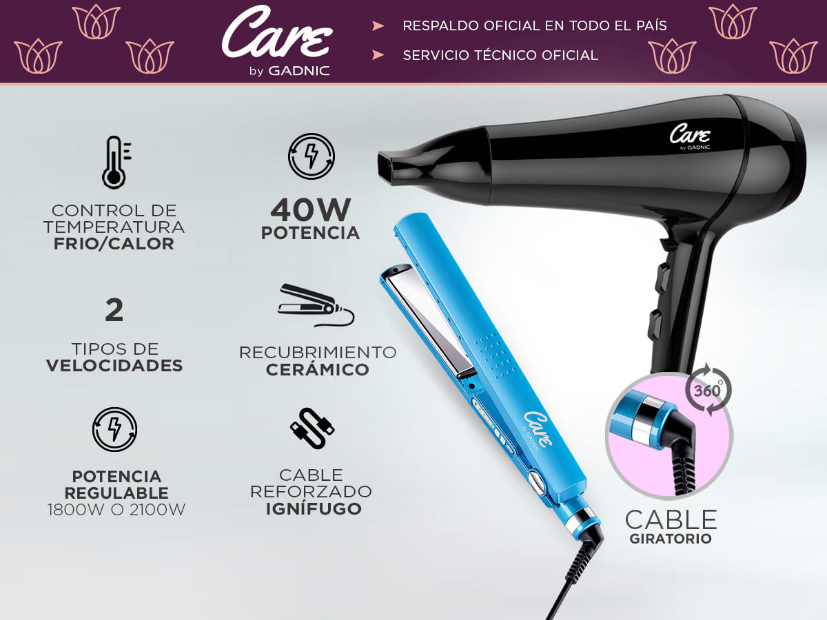 Gadnic Temperatura De Planchita De Pelo Kit De Planchita De Pelo