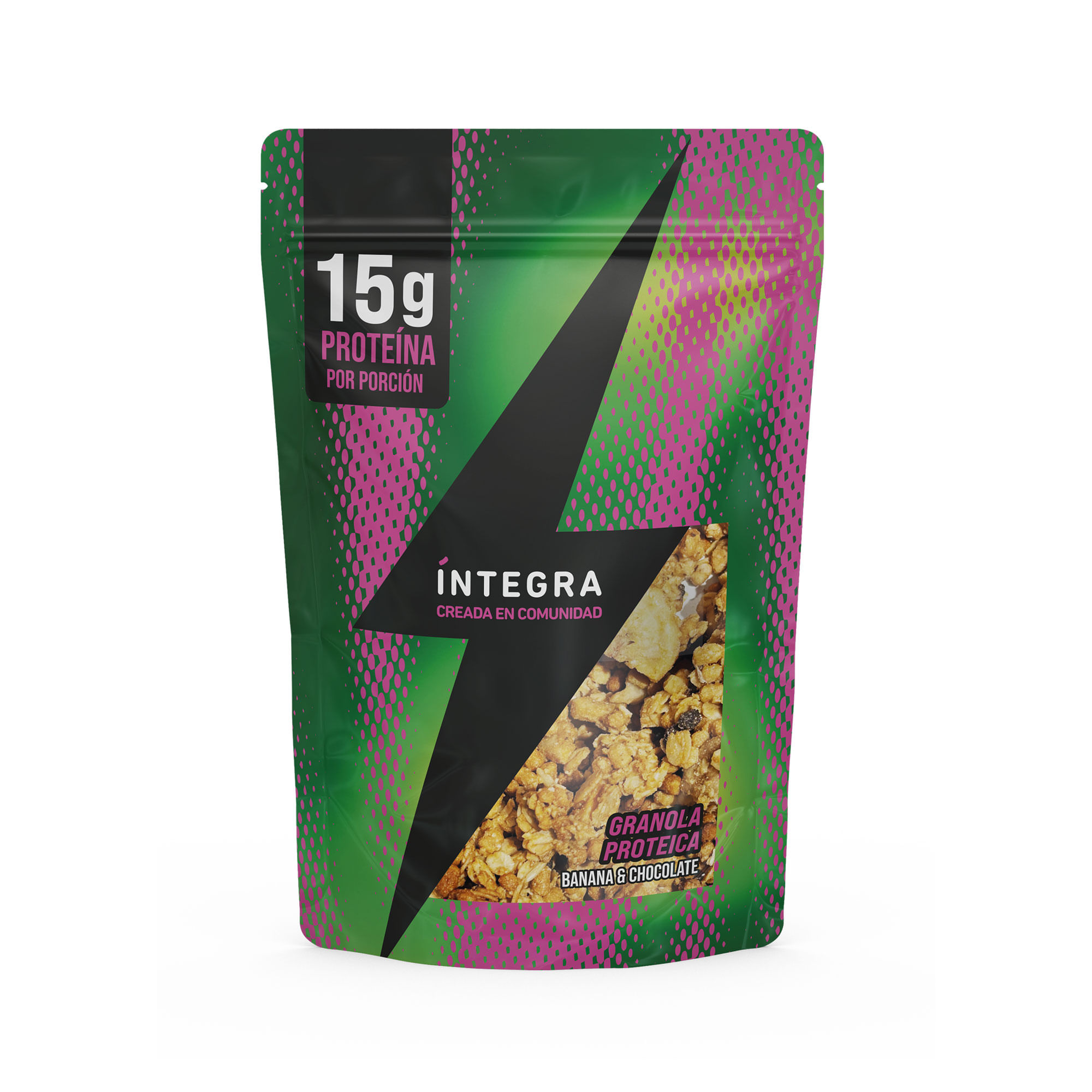 Granola proteica Integra de banana y chocolate 250 grs
