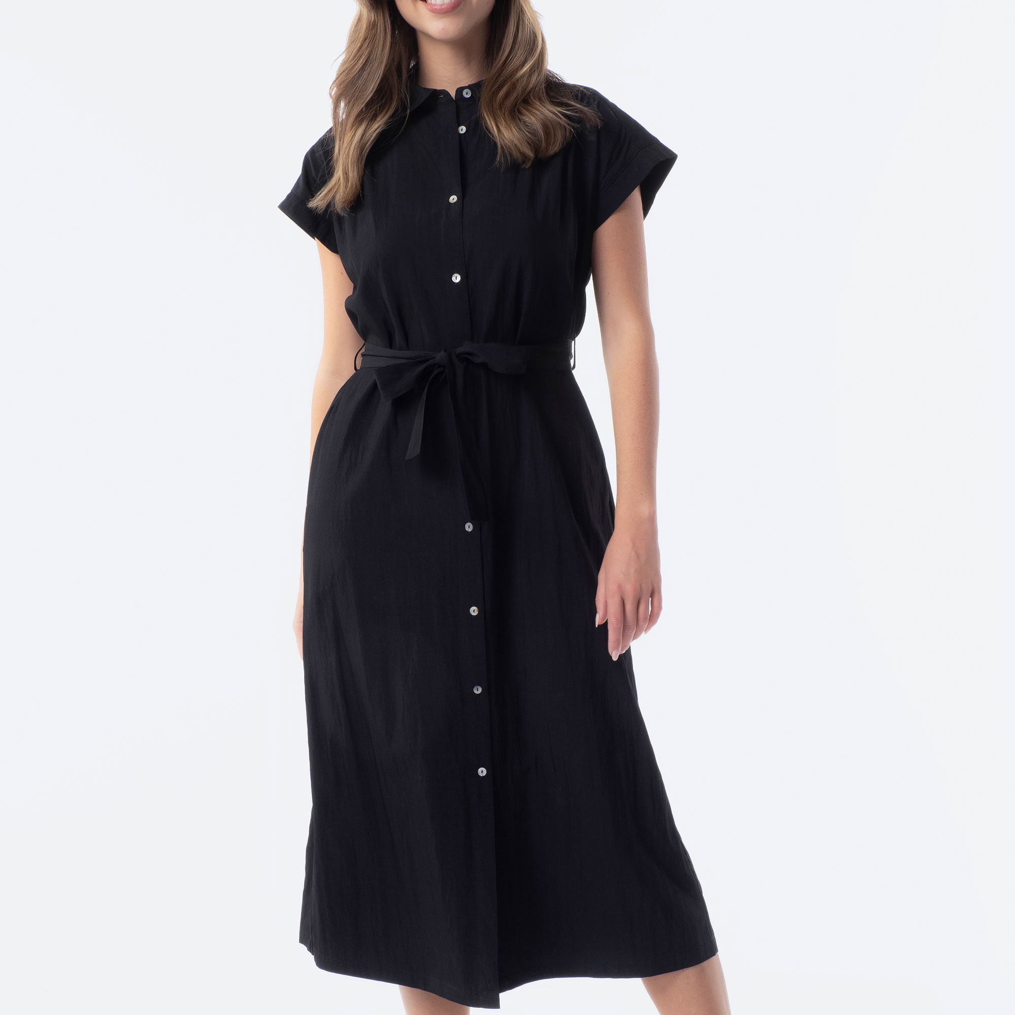 Vestido midi camisero Tex Carrefour