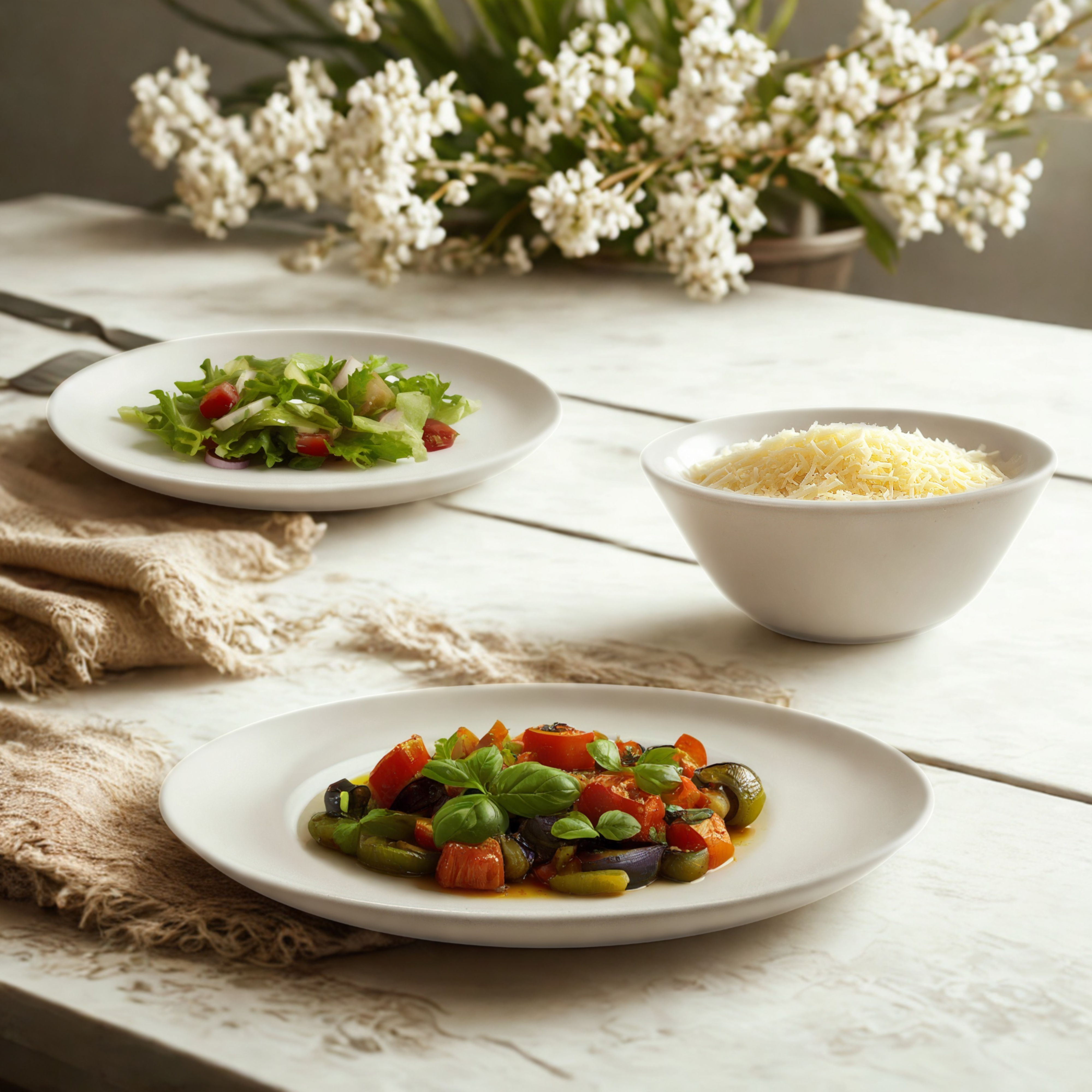 Set x 12 piezas Vajilla Platp Playo Hondo Ceramica Organic Aston