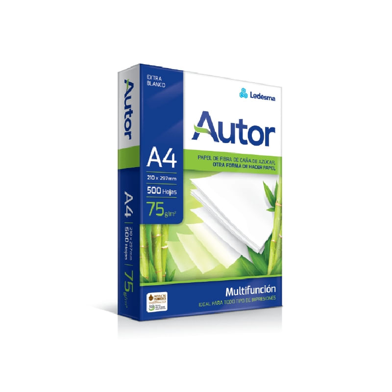 Resma a4 75 grs 500 hojas Ledesma autor