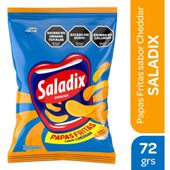 Papas fritas Saladix sabor cheddar 72 grs