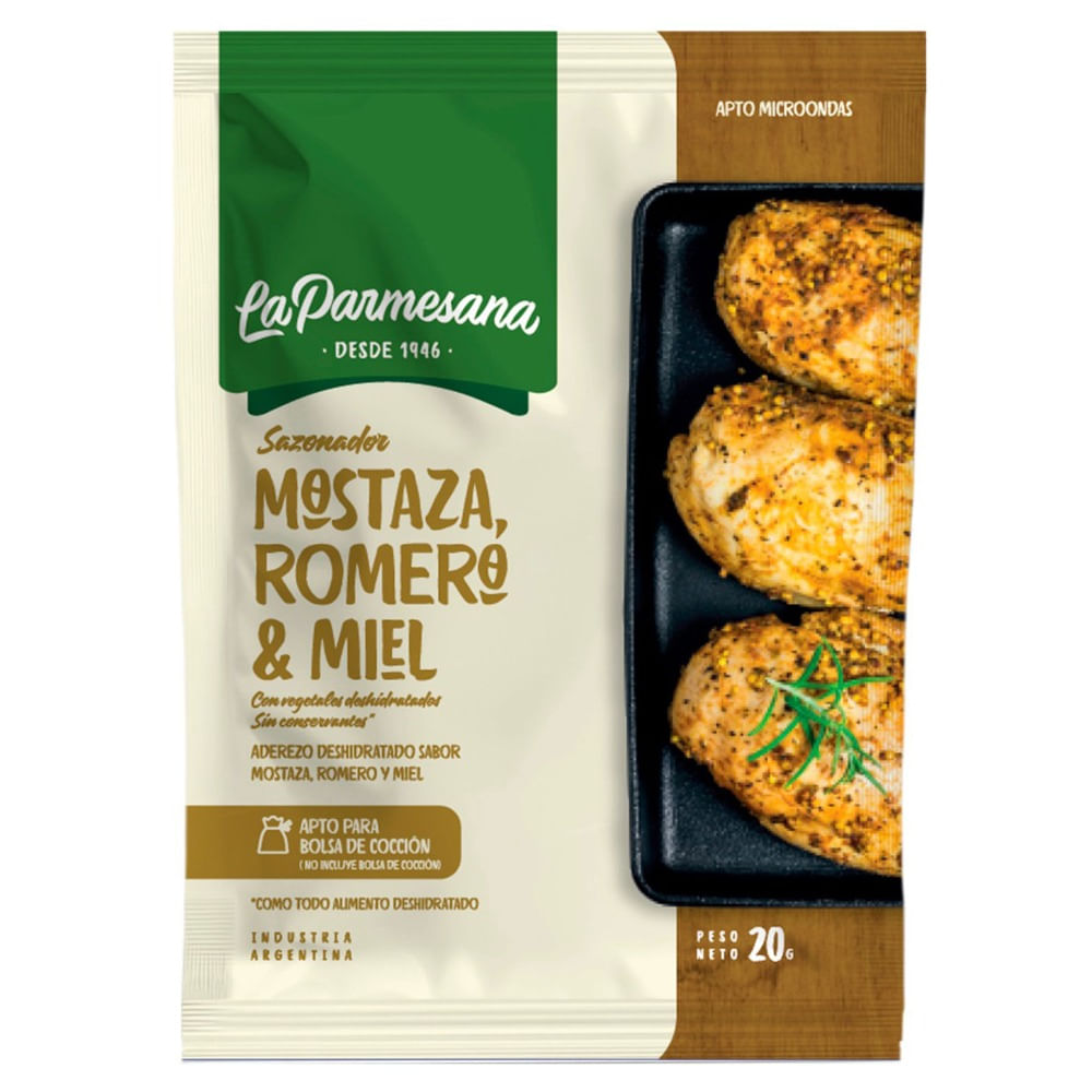 Sazonador La Parmesana sabor mostaza y miel 20 grs