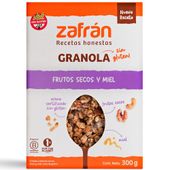 Granola sin gluten Zafrán frutos secos y miel 300 grs
