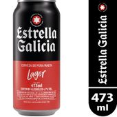 Cerveza Lager Estrella Galicia en lata 473 ml