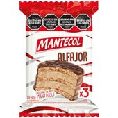 Alfajor triple Mantecol relleno pasta de maní 60 grs