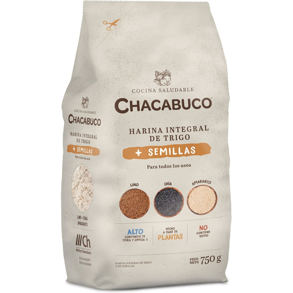 Harina integral Chacabuco con semillas 750 g