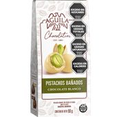 Pitachos bañados de chocolate blanco Aguila Chocolatier 90 grs