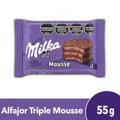 Alfajor Milka triple mousse 55 g.
