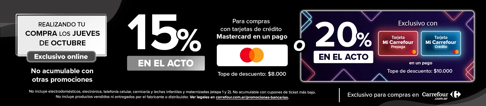 15% Off con Master en toda tu compra